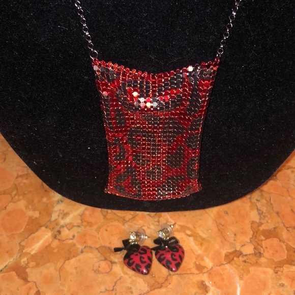 Betsey Johnson Glampire Purse Necklace & Earrings NEW - Picture 1 of 9